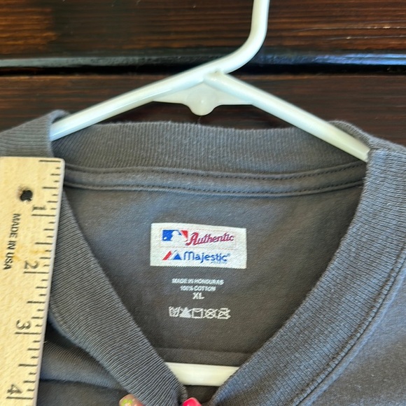 Majestic Rockies Baseball Shirt - Black and Purple - Picture 5 of 10